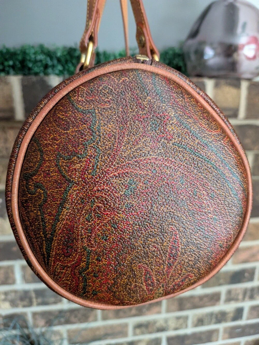 Etro Small Paisley Barrel Bag Vintage